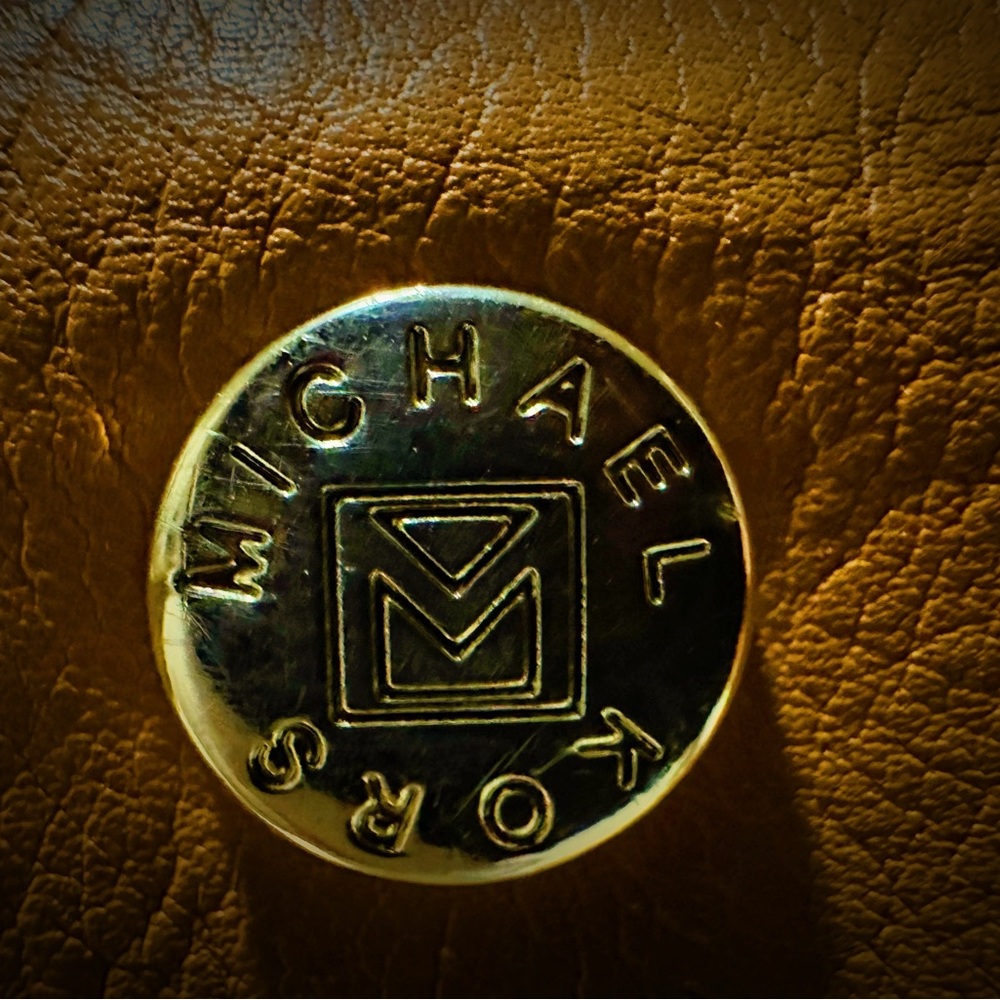 Vintage 90s Y2K Michael Kors Shoulder Bag  Gold soft Leather work and school bag - Picture 14 of 17